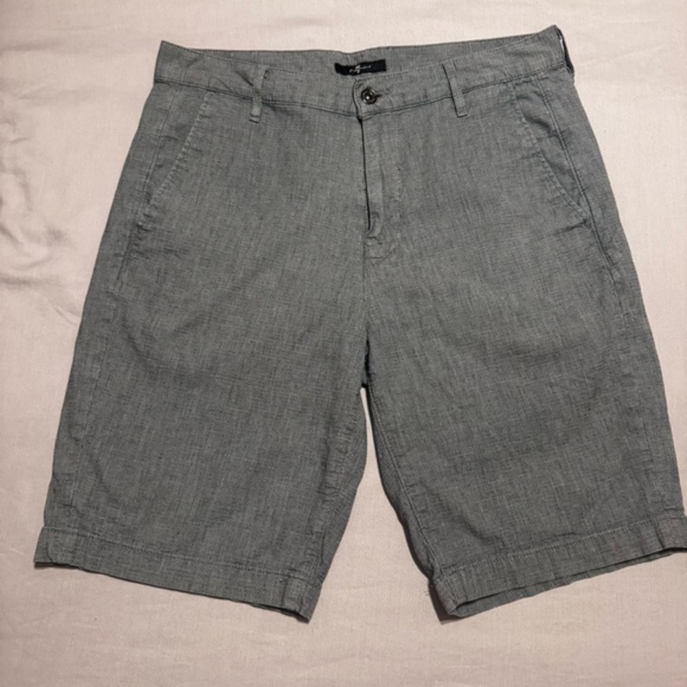 7 For All Mankind Gray Flat Front Shorts